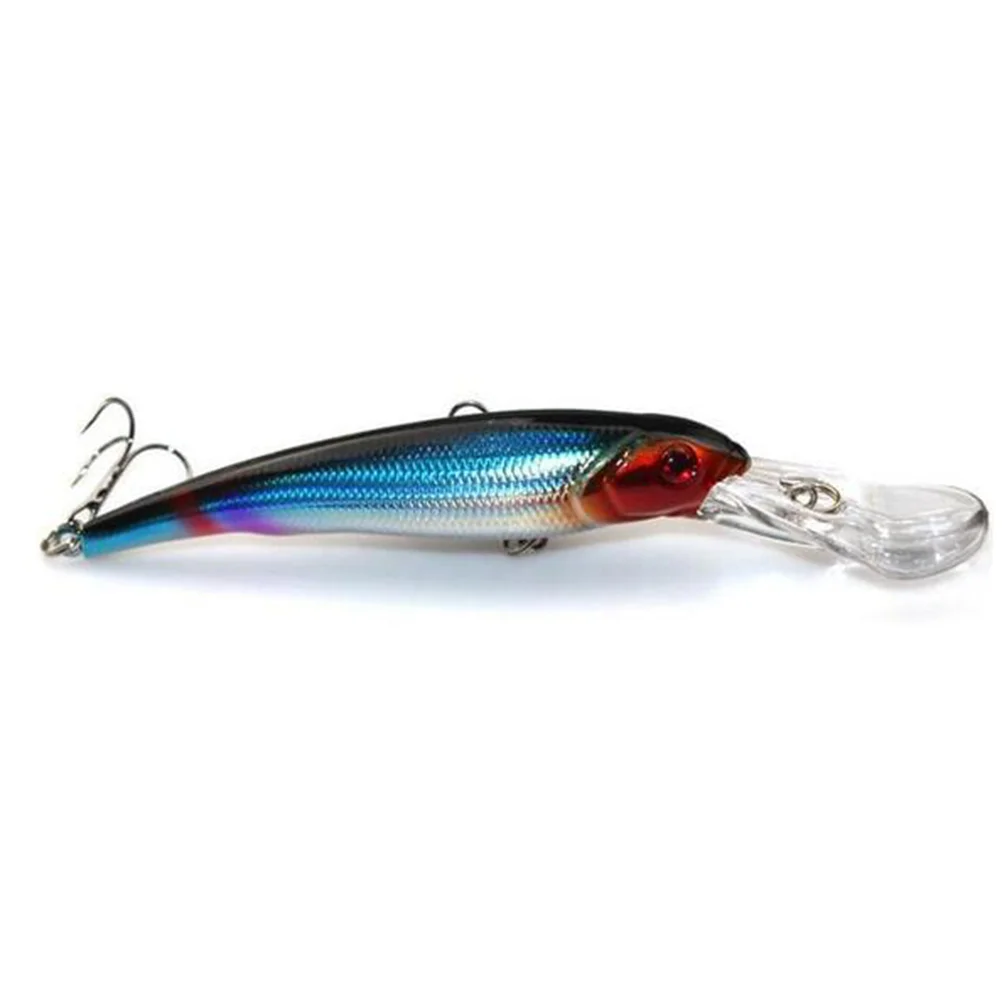 2pcs 105g 11cm Minnow Fishing Lures Biomimetic Bait Fishing Baits Hooks (Random Pattern and Color) fishing baits and lures