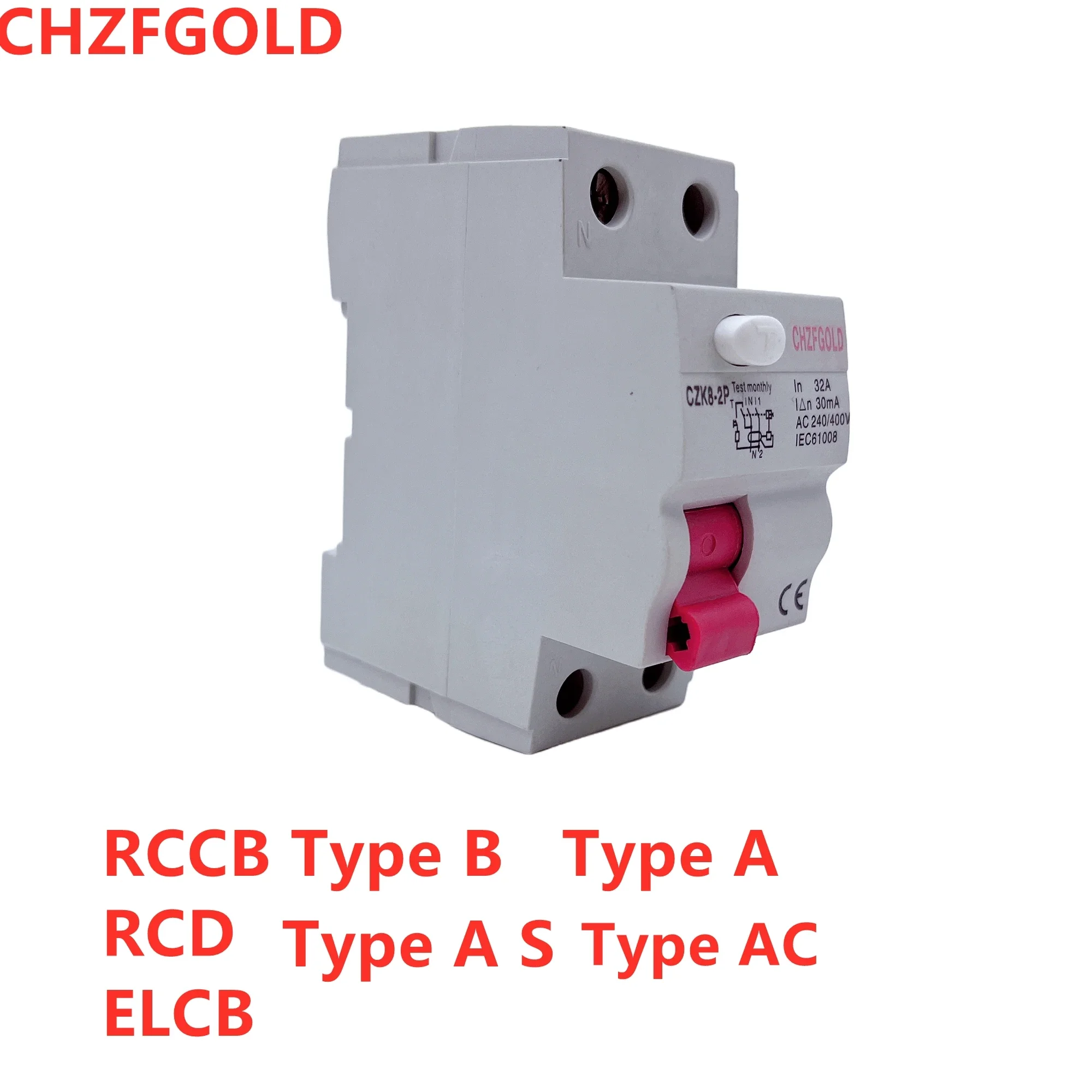 RCD ID Solar System Type B RCCB 2P 63A 10 30 100 300ma 25A 32A 40A 63A 100A  ELCB Residual Current Smart Circuit Breaker