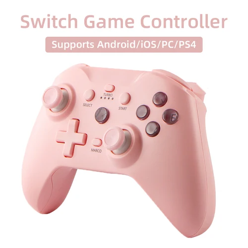 Conmutador gamepad controlador inalámbrico compatible con teléfonos Android/iOS/computadoras Win10/PS4 con vibración de motor dual
