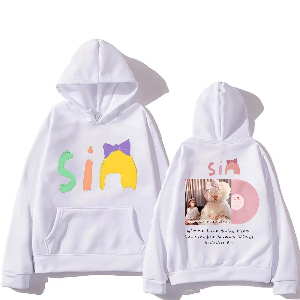 Sia Furler Hoodies Graphic Printing Hip Hop Comfortable Sweatshirt Long-sleeved Gothic Clothing Ropa Mujer Vintage Soft Hoody