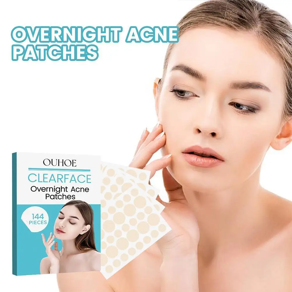 144pcs Invisible Removal Pimple Anti-Acne Hydrocolloid Patches Spots Marks Concealer Repair Sticker Waterproof