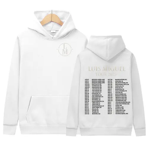 Imagen 2 del producto Sudadera con capucha del cantante Louis Miguel Tour para hombre y mujer, Jersey informal de moda, estilo Hip Hop Retro, ropa de calle de gran tamaño, 2023