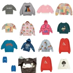 Kid Jumper OUYANG&IVAN Kids Cotton Sweatshirt AW New Children Magenta Velour Clothes Boy Girl Loose Warm Top Sweaters Outwear
