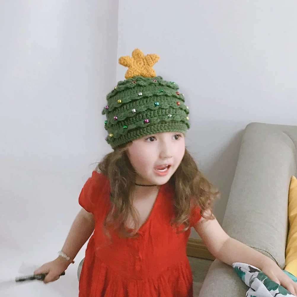 

Christmas Tree Star Hat Winter Knitted Hats Crochet Adults Accessories Women Soft Durable Premium Material Handmade Christmas