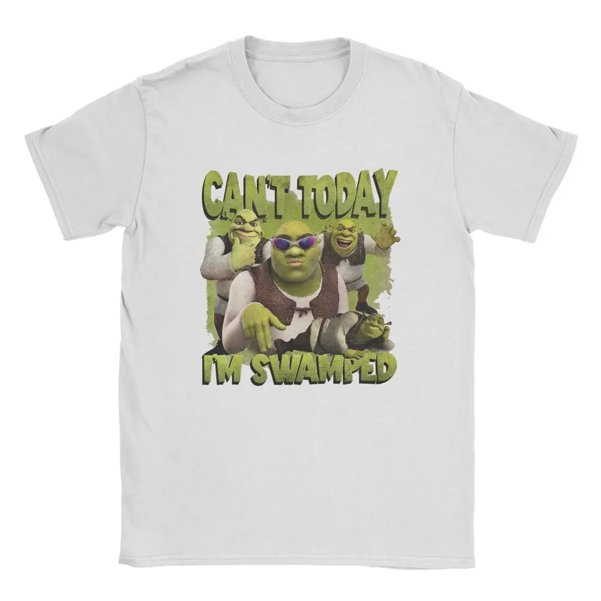 I Can't Today I'm Submerged Shredded T-Shirts For Men Creative Cotton Crewneck Cute Monsters Tee Shirt Short Sleeve Party