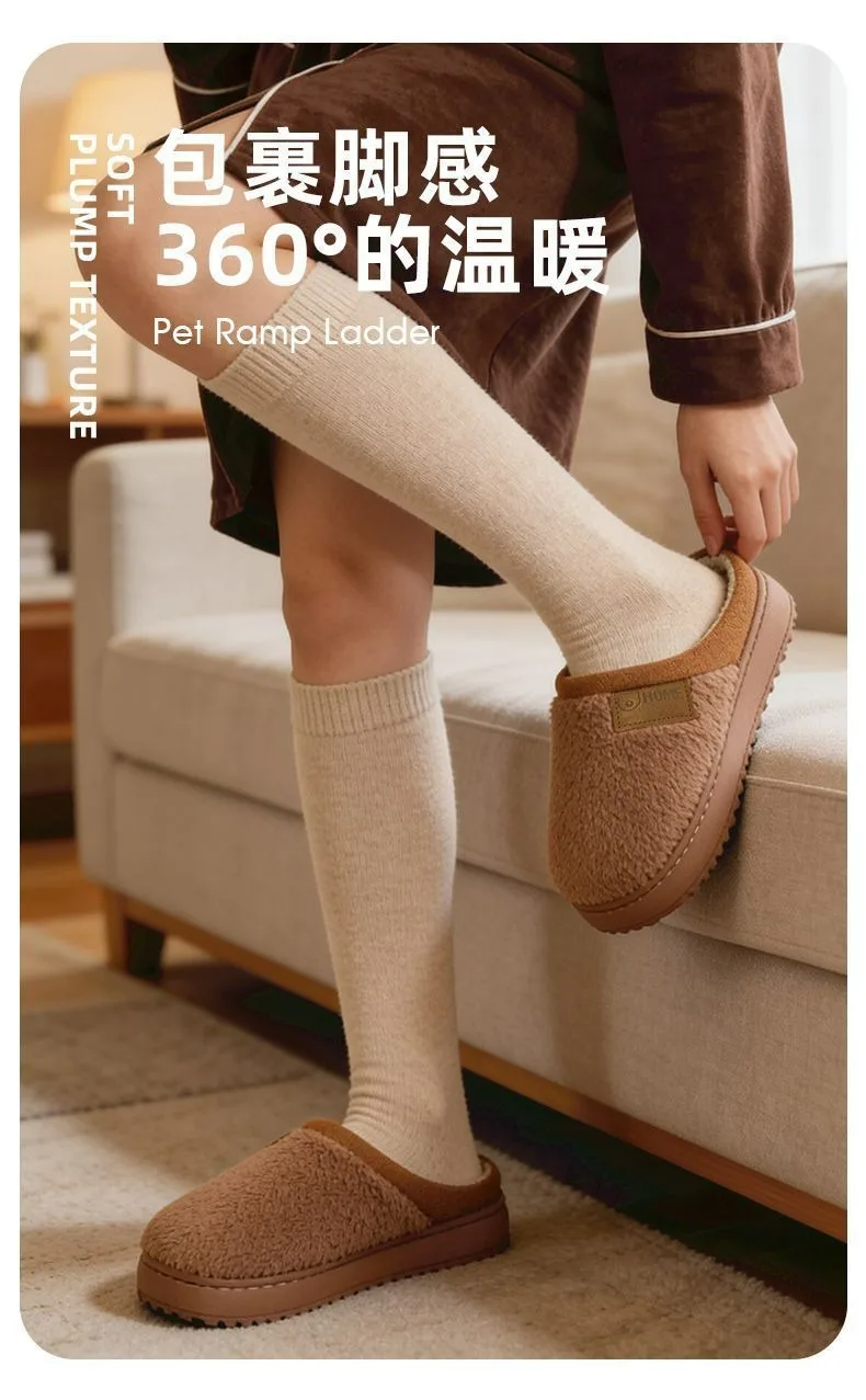2026 Herren-Baumwoll-Hausschuhe für Herbst und Winter, weiche, warme und rutschfeste Hausschuhe mit weicher Sohle, Baumwollschuhe für Studenten – Detail 18