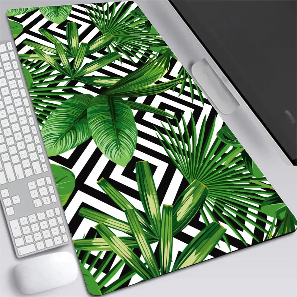 

Tropical Plant Leaves Mousepad Large Gaming Mouse Pad LockEdge Thickened Computer Keyboard Table Desk Mat