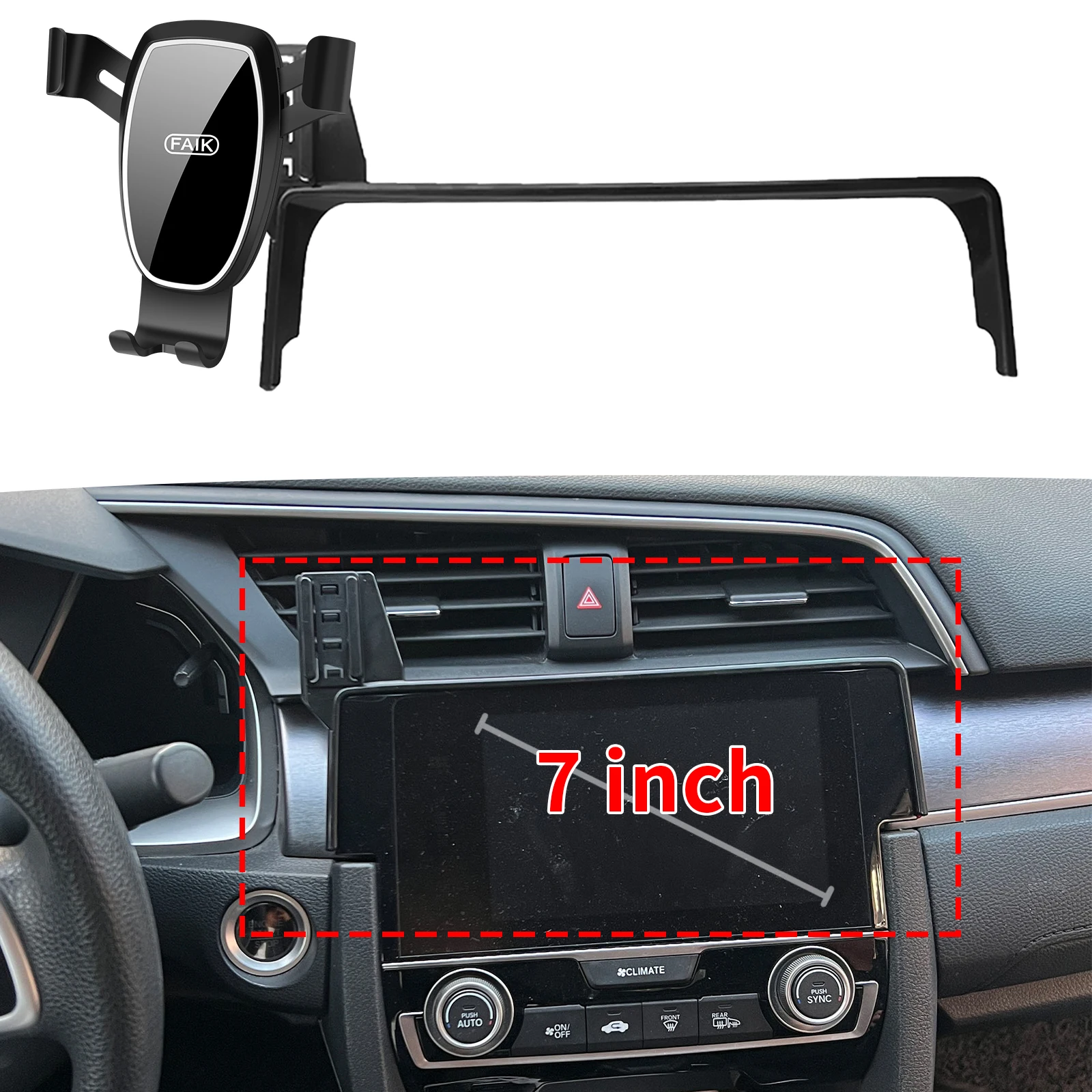 

Подходит для Honda Civic 2016 2017-2020 хэтчбек TYPE R навигационный кронштейн для экрана, держатель для телефона, крепление для автомобиля ​ ​ аксессуары
