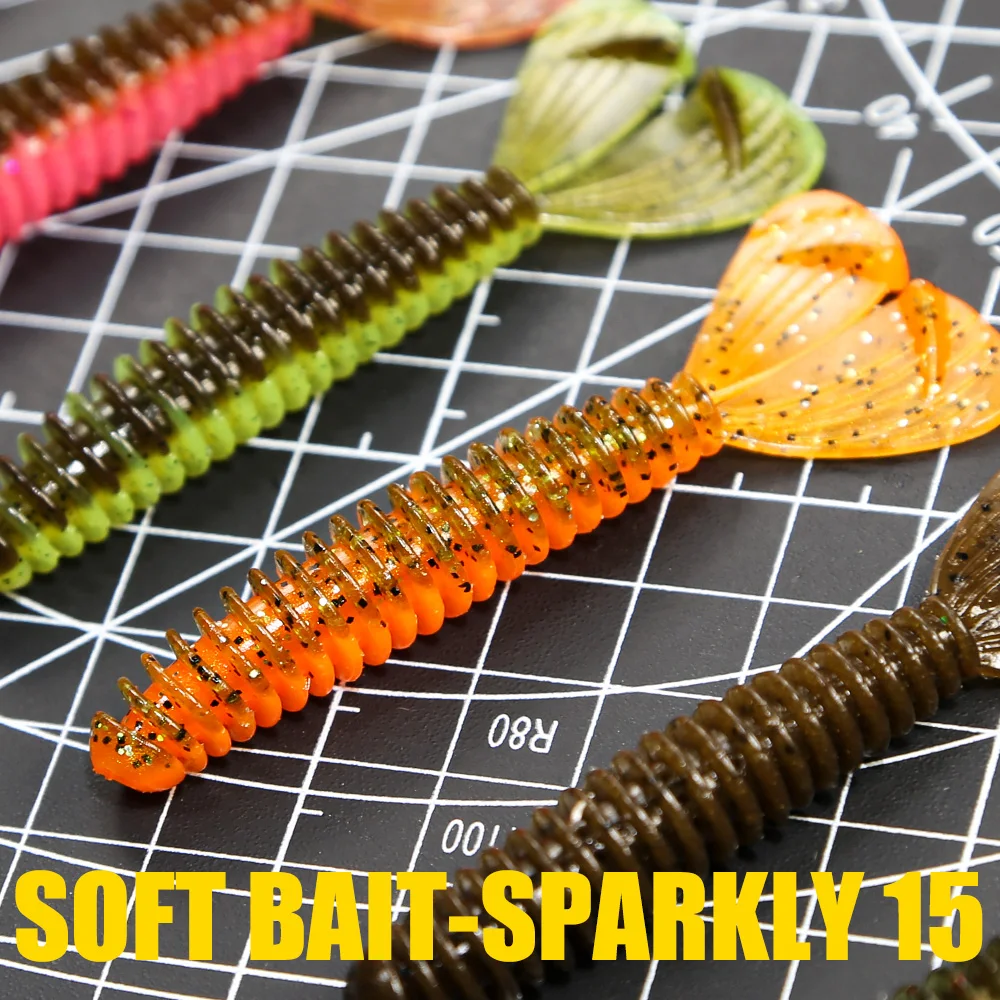 PEAK Weiche Kunststoff Angeln Köder Forelle Bass Wurm Köder Jigging Wobbler Swimbaits für Ned Rig Haken Salzwasser Angelgerät – Detail 2
