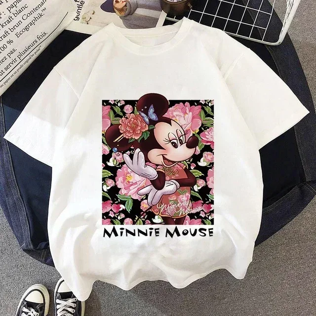 Summer Disney Mickey Minnie Mouse Kid Cotton T Shirt Children Tshirt Cute Cartoon Children Top Fashion Boy Girl Clothes Baby Tee