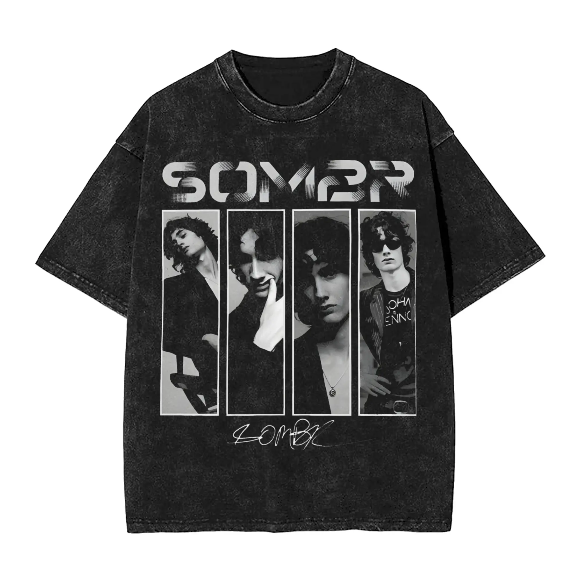 Sombr Youare The Reason World Tour 2026-2027 T Shirt Hip Hop Washed Cotton Oversize T-Shirt  Vintage Men Women Streetwear