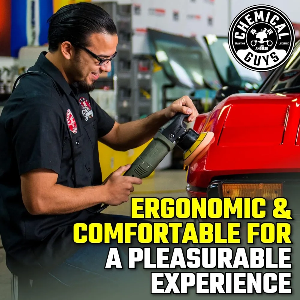 케미컬 가이즈 BUF-501X 10FX 랜덤 오비탈 폴리셔 키트 (패드, 광택제, 컴파운드 포함) 자동차, 트럭, SUV 등 안전하게 사용 가능