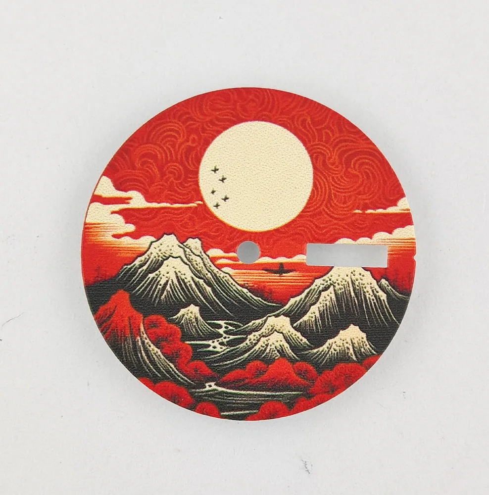 NH35 Dial 28.5mm Dial Red Sunset Series Dial NH36 Dial High-Quality Dial Suitable For NH35/36 4R6R7S Movement Custom LOGO