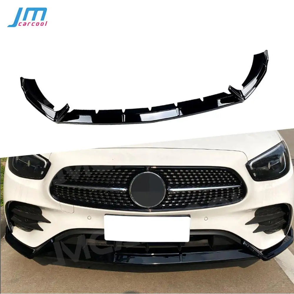 

ABS Front Lip Spoiler BodyKits For Mercedes Benz E Class W213 E260 E300 E53 2021 2022 2023 Car Head Bumper Chin Guard Styling