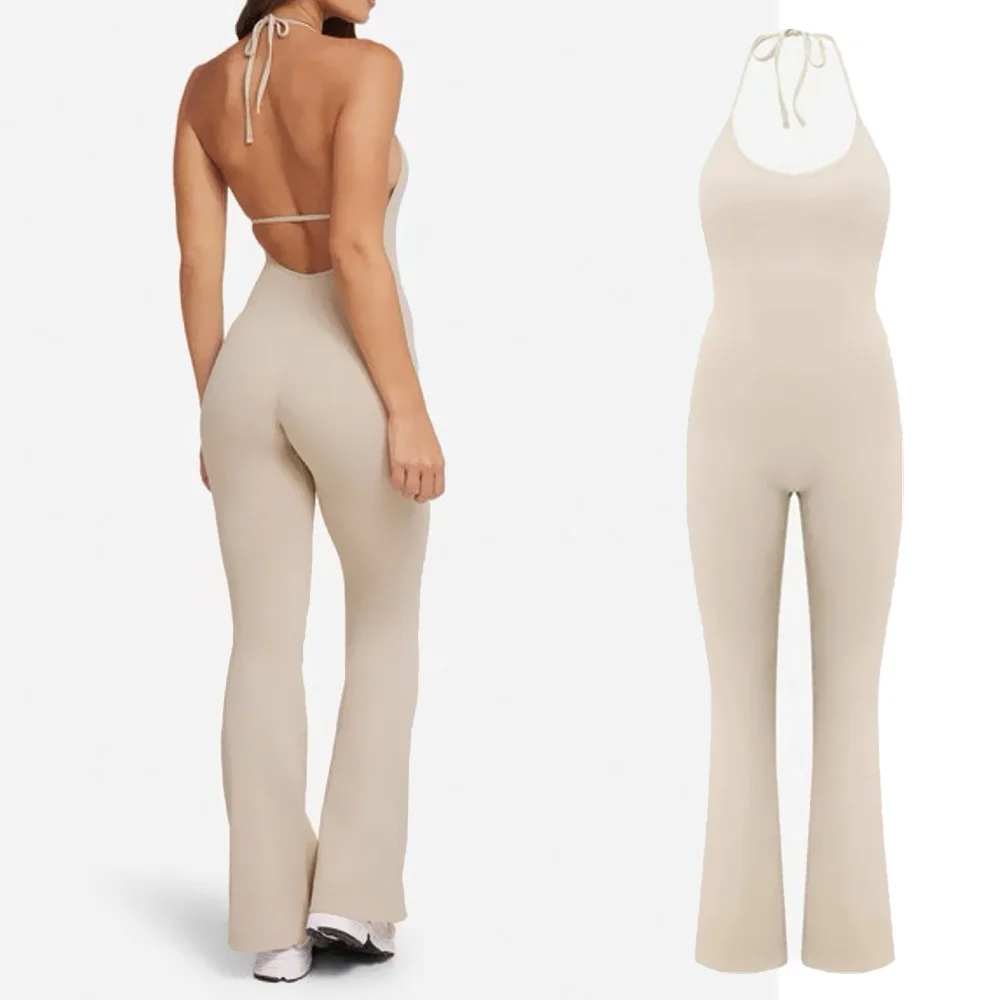 

Брюки-клеш с подкладкой, комплект для йоги, цельный комбинезон, спортивная одежда, женская спортивная одежда для спортзала, женская одежда для фитнеса, костюм для активного отдыха XP50