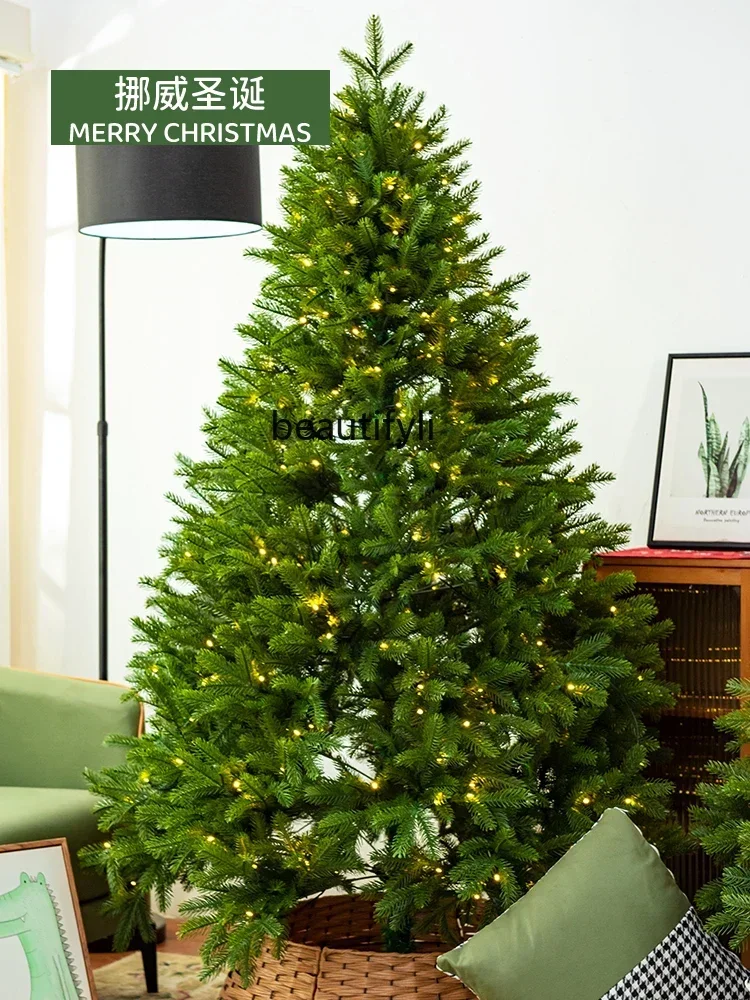 

Christmas tree pure PE encryption high-end luxury hotel indoor home holiday decoration flame retardant simulation tree C56