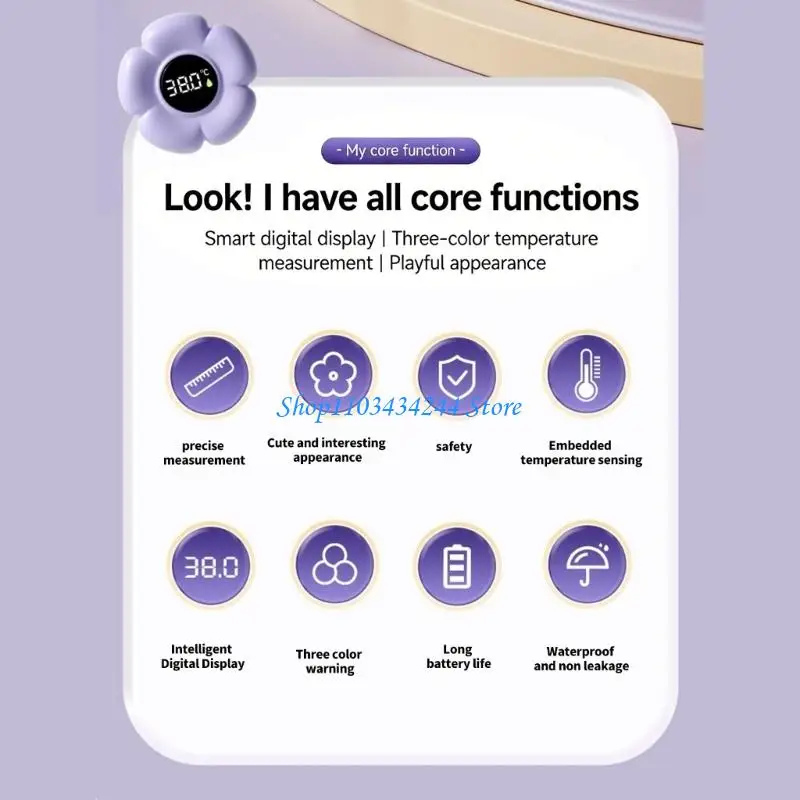 

Water Temperature Meter Baby Bath Thermometers Detector for Kids Newborns Toddlers