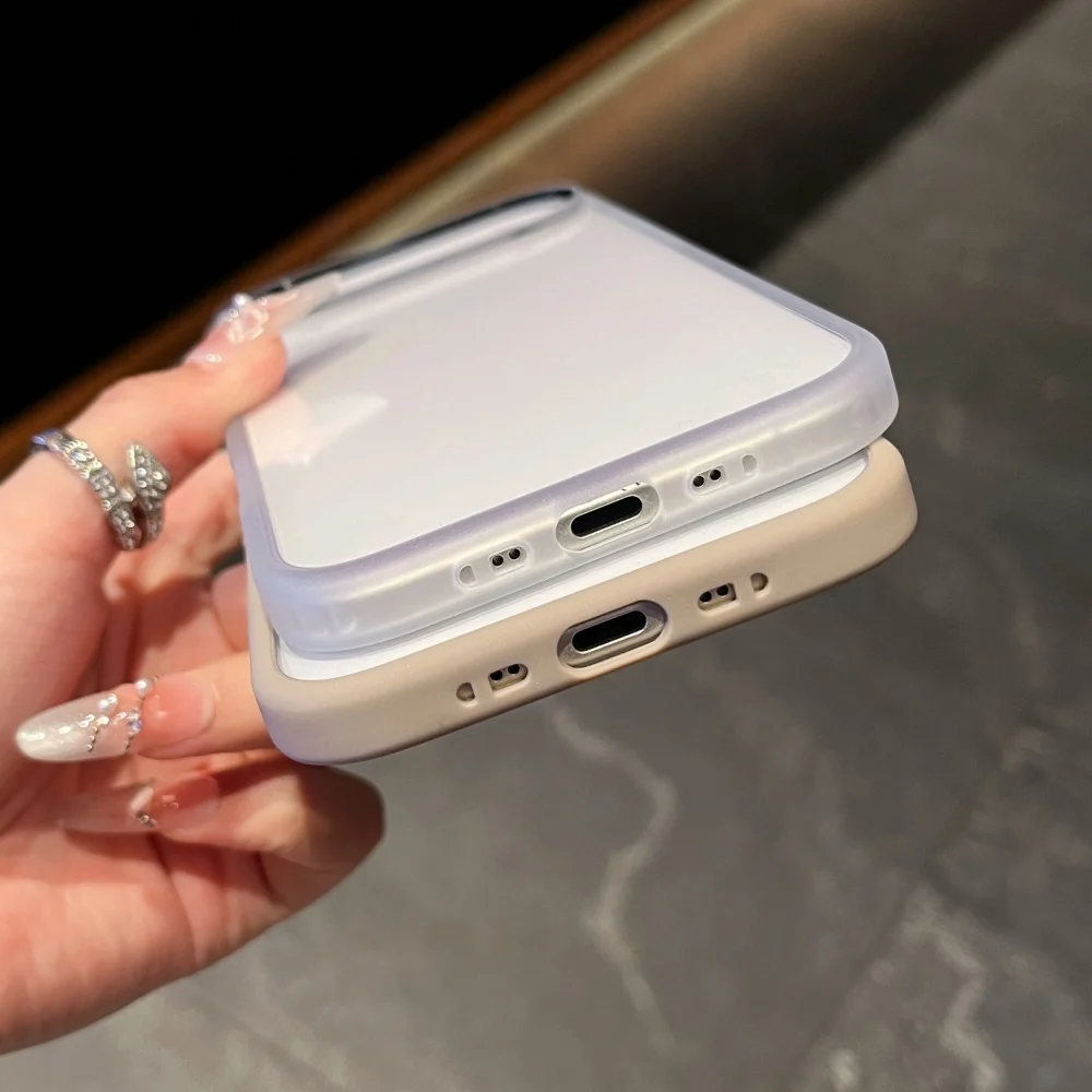 Stoßfeste Transparente Acryl-Handyhülle für iPhone 18 17 Air 16 Pro Max Plus Kristallklare Hybrid-Schutzhülle mit Hartschale – Detail 6