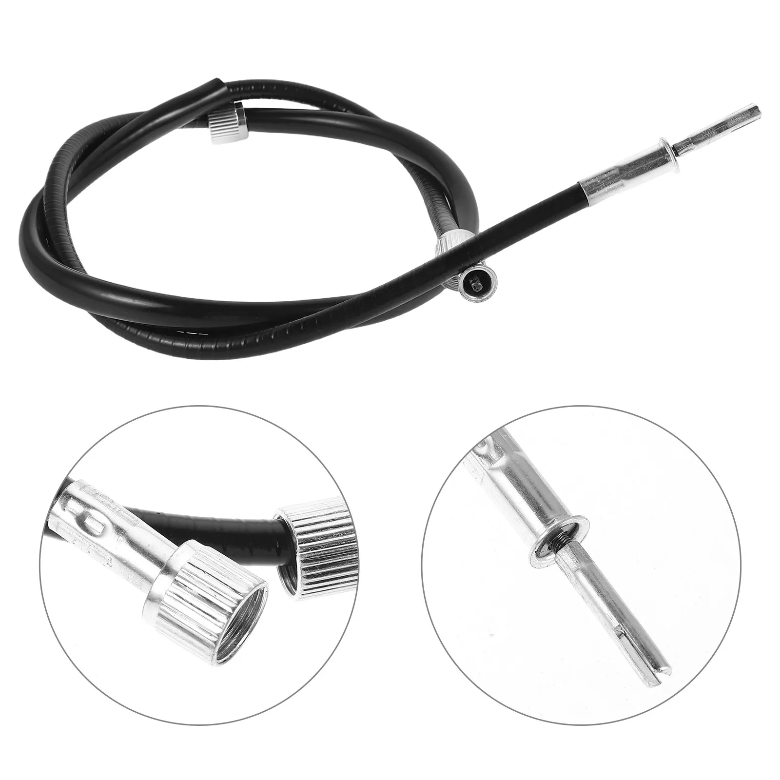 Motorcycle Speedometer Cable Black Easy Install For Motor Scooter Reliable Replacement Durable Motorbike Accessory