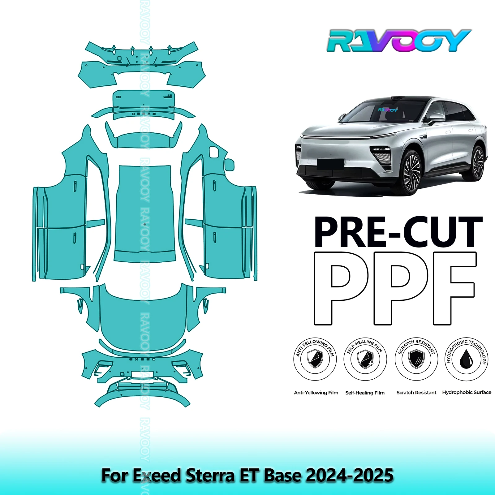 

Full Vehicle Clear Bra Precut PPF Paint Protection Film For Exeed Sterra ET Base 2024-2025