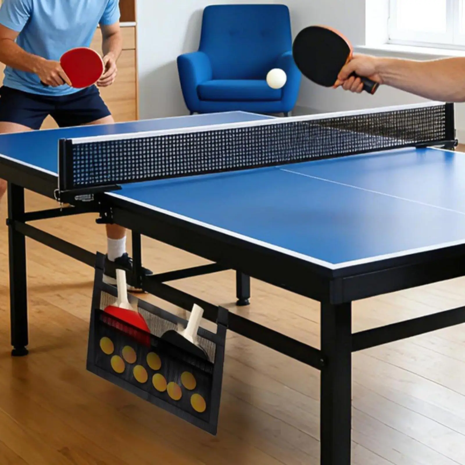 Racket Storage Case Durable Mesh Table Tennis Racket Holder Ping Pong Paddle Organizer for Game Room or Training Table Tennis
