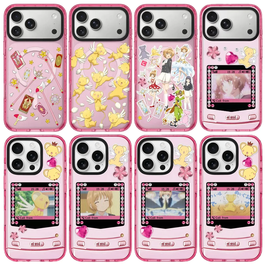 

Anime Star Pink Border Magnetic Case: Compatible with IPhone 17 16 15 14 13 12 Pro Max 17 Air