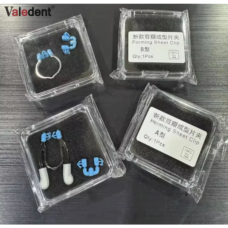 5Box Dental Matrix Sectional Contoured Matrices Clamps Wedges Metal Spring Clip Rings Dentist Tools Dental Lab Instrument