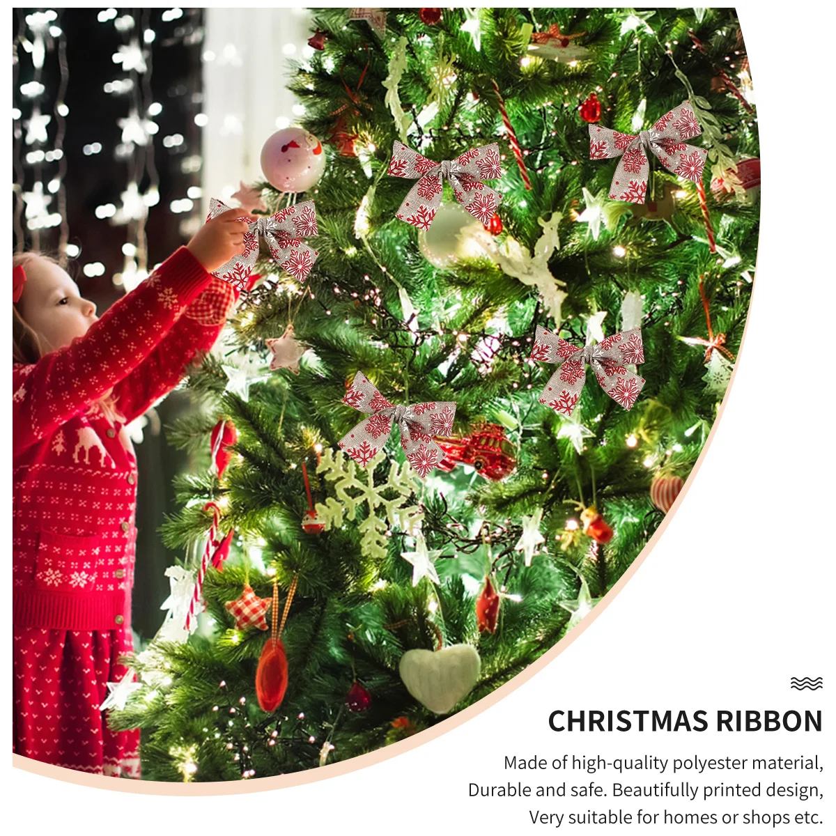 

1 Roll Christmas Tree Decoration Ribbon Wide Festive Craft Ribbon for Xmas Gift Wrapping Cake Decor DIY Accessories