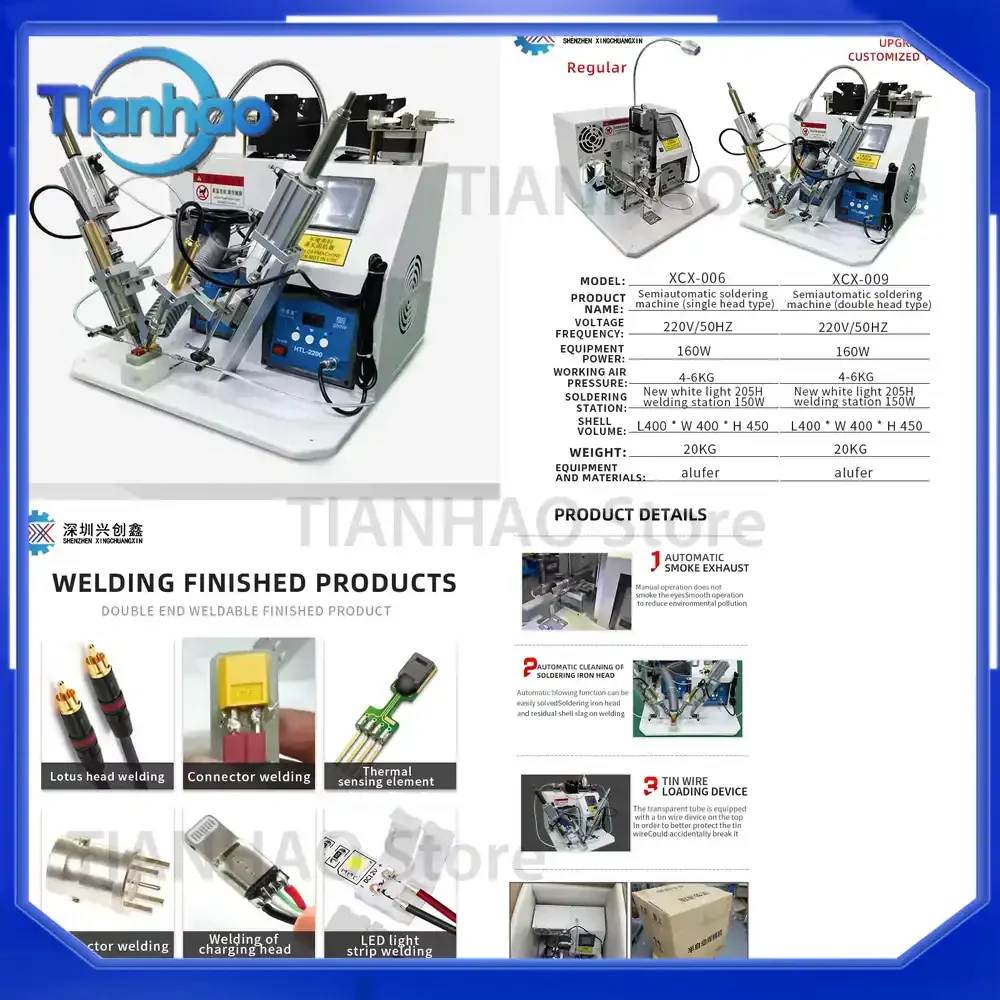 Dual-Head LED Lamp for Harness Machine USB Charging Connector Cable Welding Machine