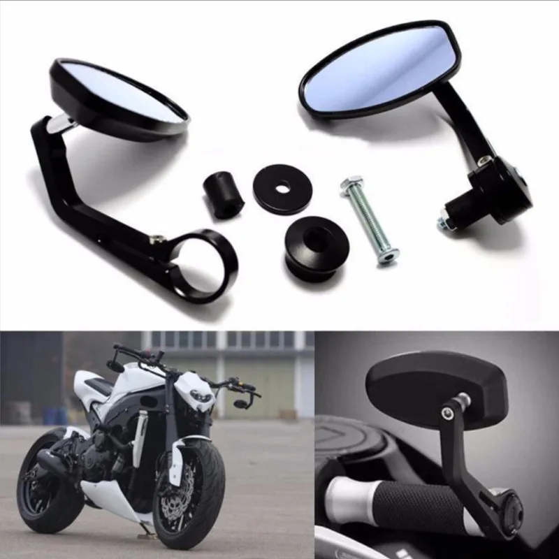 

DONGTING Mirror Side Rear View Mirror Set Motorcycle Handle Rod End 7/8'22mm Ducati BMW Honda Suzuki Kawasaki Side Mirror