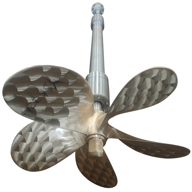 Polishing Marine Copper 38 Inches 5 Blade Small Ship Marine Propeller with Shaft Set