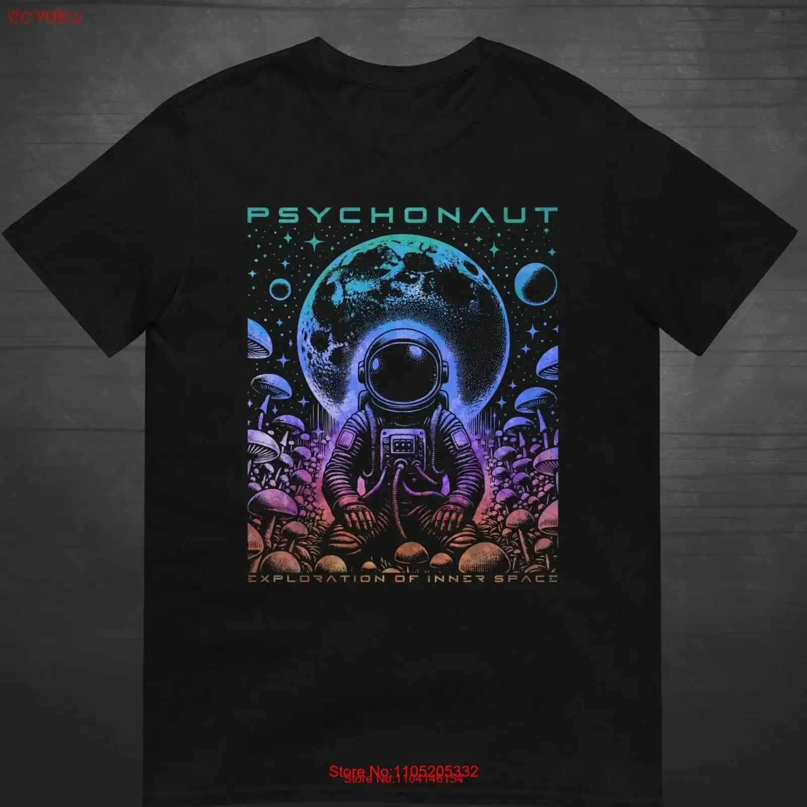 Psychonaut T Shirt Inner Space Magic Mushrooms Psilocybin Consciousness Meditation Trippy Psychedelic vintage Washed Casual