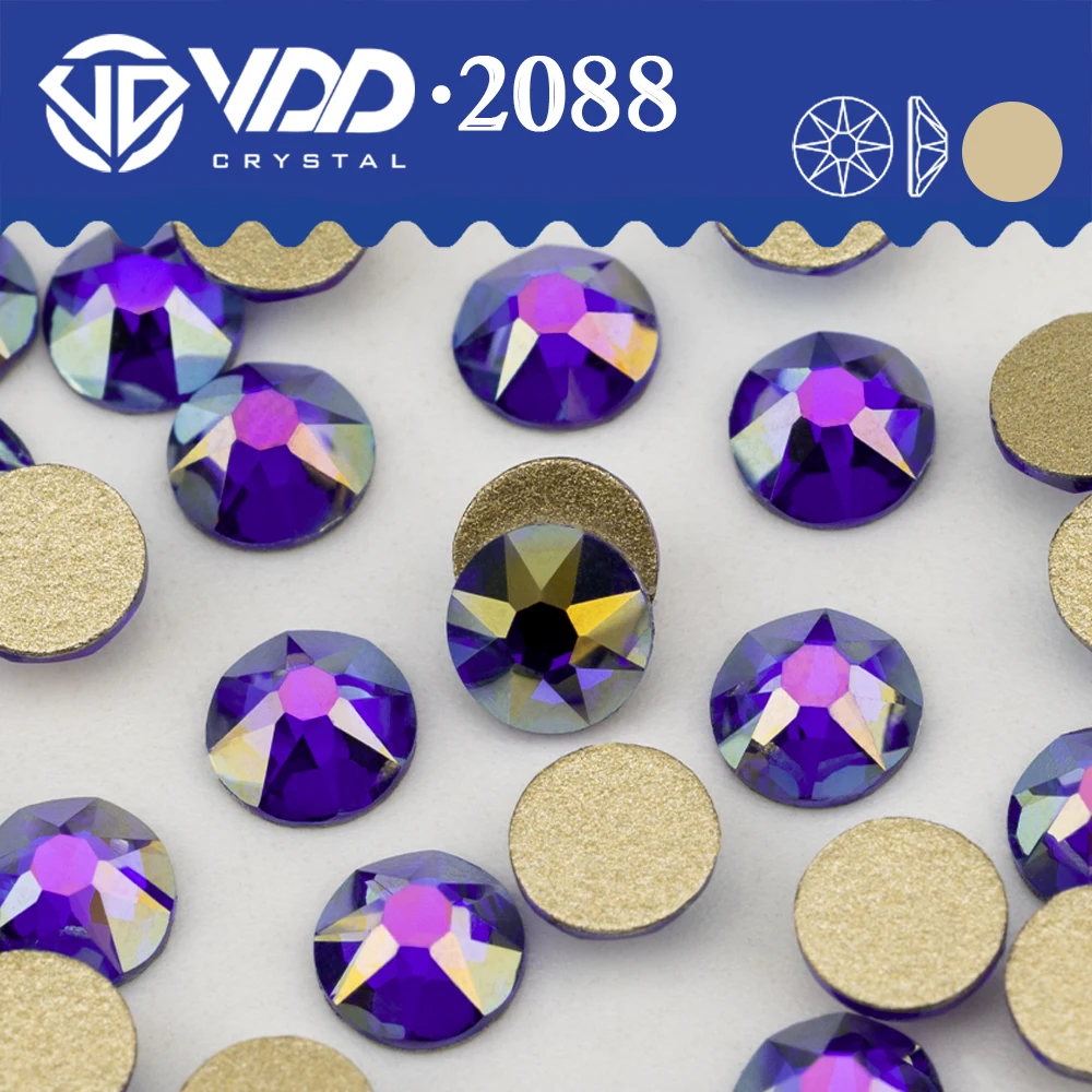VDD 372 GAB-Saphir Hochwertige AAAAA 2088 Strass-Kristalle Flache Steine für DIY-Bastelarbeiten und Nagelkunst-Dekoration – Detail 2