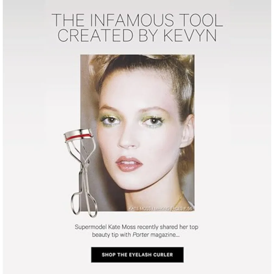 Kevyn Aucoin The Eyelash Curler: herramienta profesional de maquillaje para después de la aplicación de rímel con un efecto de rizo duradero de fácil uso