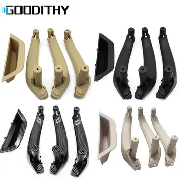 BMW X3 X4 F25 F26 용 LHD RHD 자동차 4PCS 승객 도어 내부 핸들 커버 도어 팔걸이 패널 내부 당김 핸들 트림 2010-2016