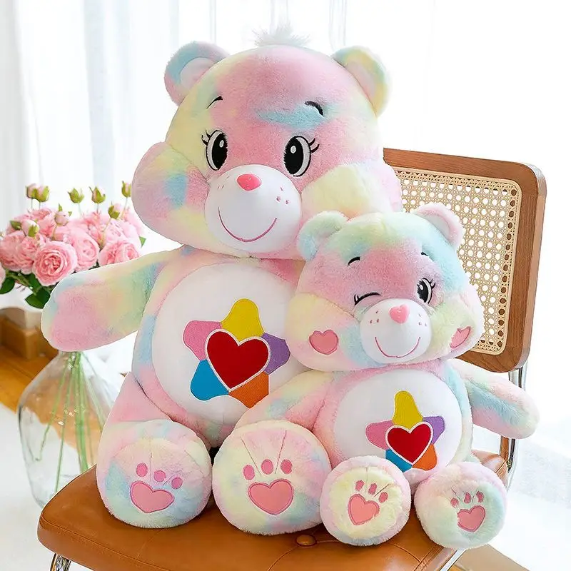 

Super Cute Rainbow Bear Plush Toy Doll Simulation Colorful Little Bear Doll Cloth Doll Girl Birthday Gift