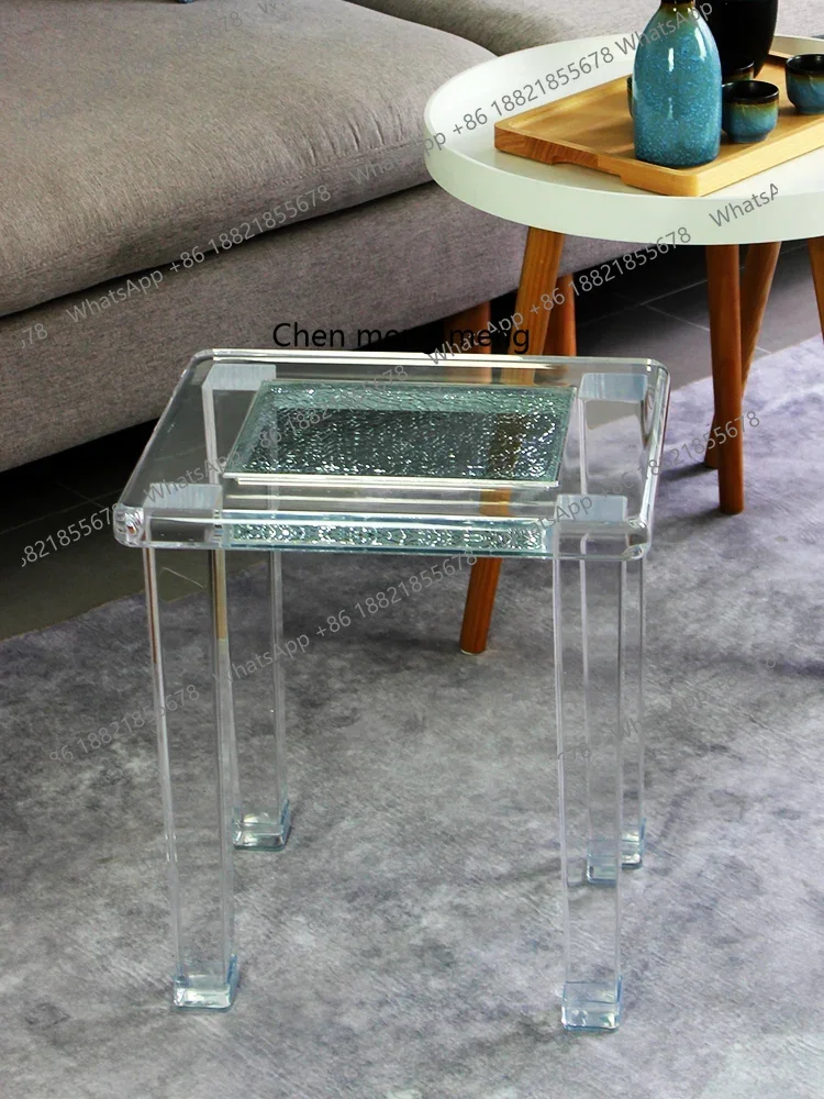 

Transparent Acrylic Stool Makeup Dressing Stool Nordic Creative and Slightly Luxury Simple Modern