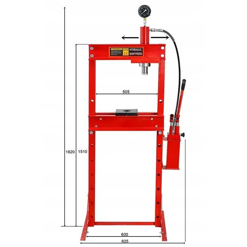 Double Piston Pump 20 Ton Hydraulic Press with Pressure Gauge Shop Press