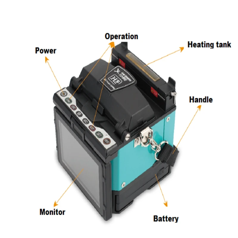 Fabriek Direct Levering Groothandelsprijs Hushin H5 Glasvezel Fusie Lasmachine Met 7S Snel Splitsen Machine Apparatuur Toolkit