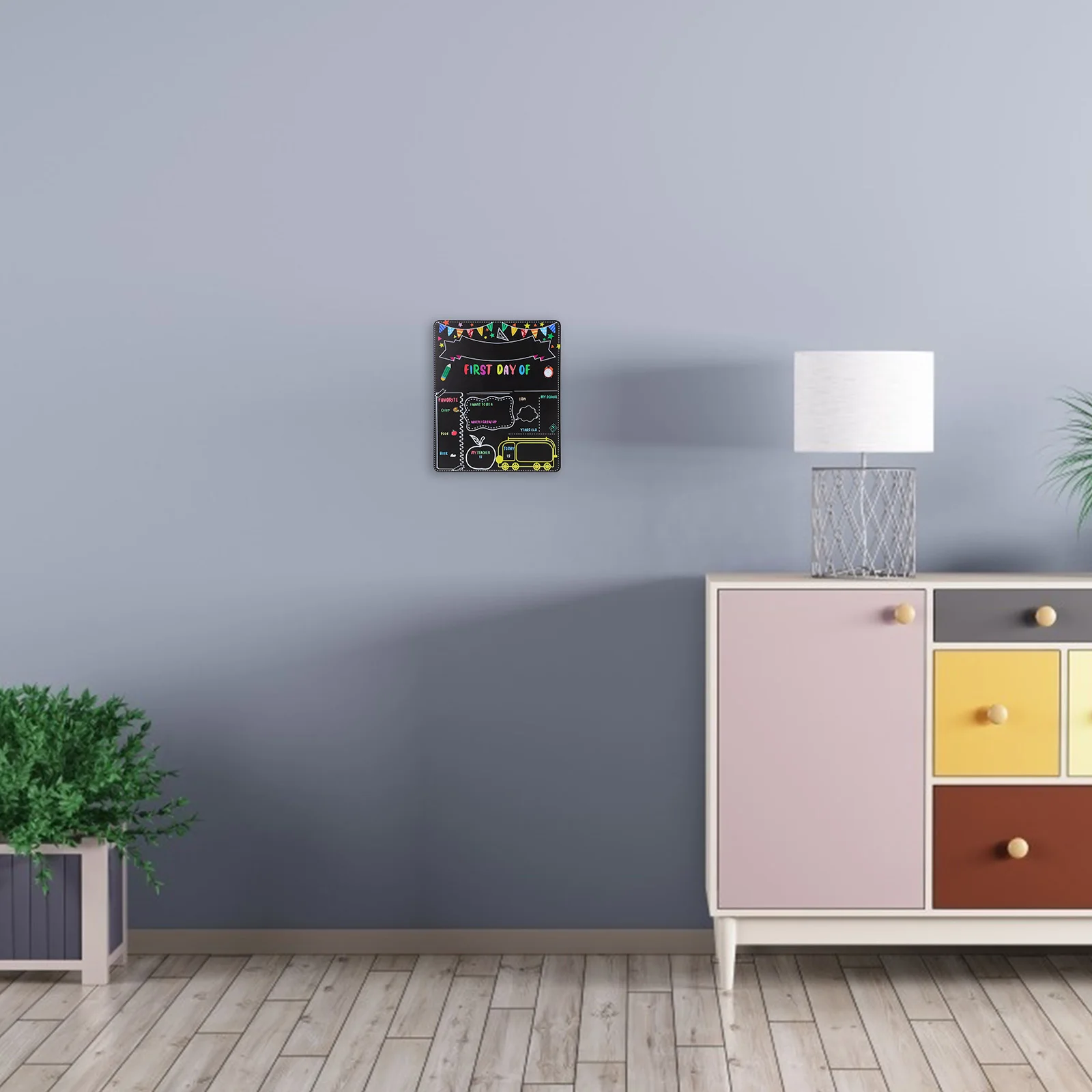 

Double-Sided Chalkboard Sign Board First Day Blackboard Lightweight Wood Wall Hanging Reusable Activity Noticeclassroom