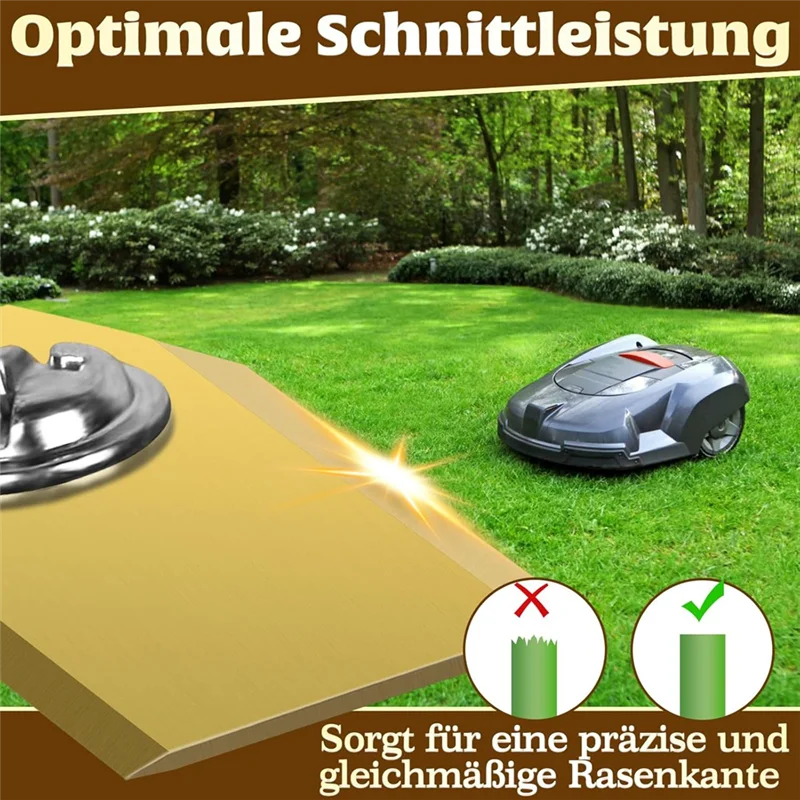 

A93Z Titanium Coated Stainless Steel Robotic Lawnmower Blades-40-Piece Pack For , Yard Force Replacement