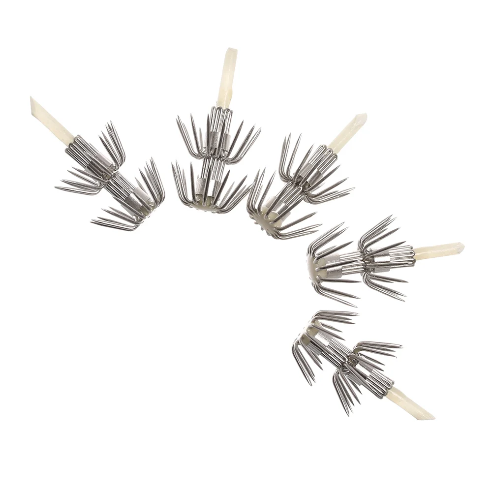 Hameçons de pêche double couche en acier inoxydable, hameçon parapluie, calmar, seiche, poulpe, vente en gros, accessoires, 5 pièces