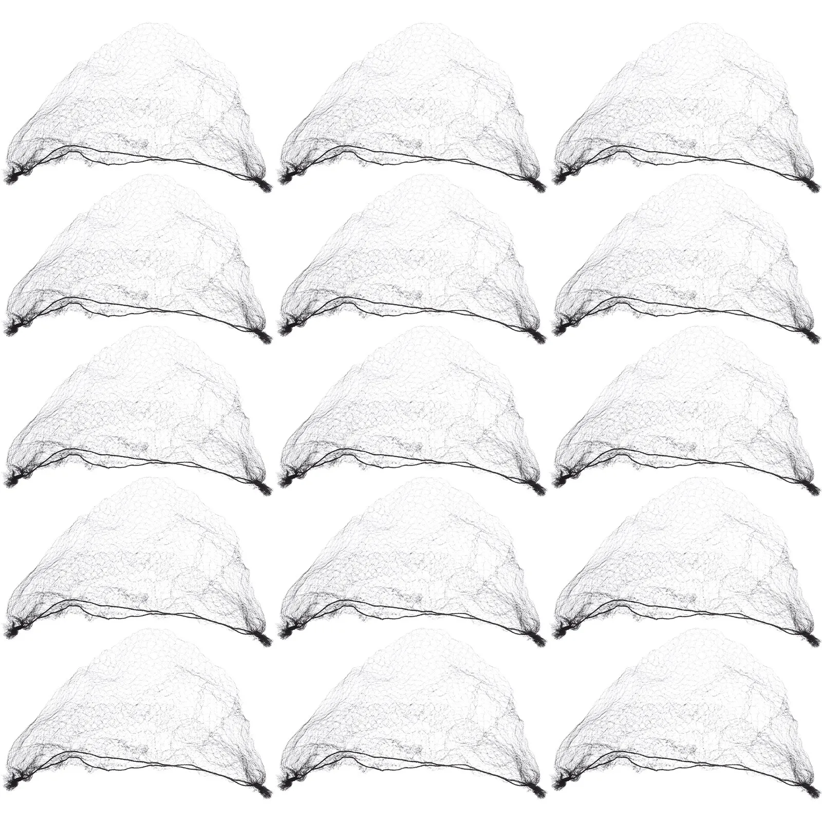 100Pcs Mesh Hair Nets Black Nylon Invisible Elastic Breathable for Women Men Ballet Bun Cover Sleeping Catering Hairstyling