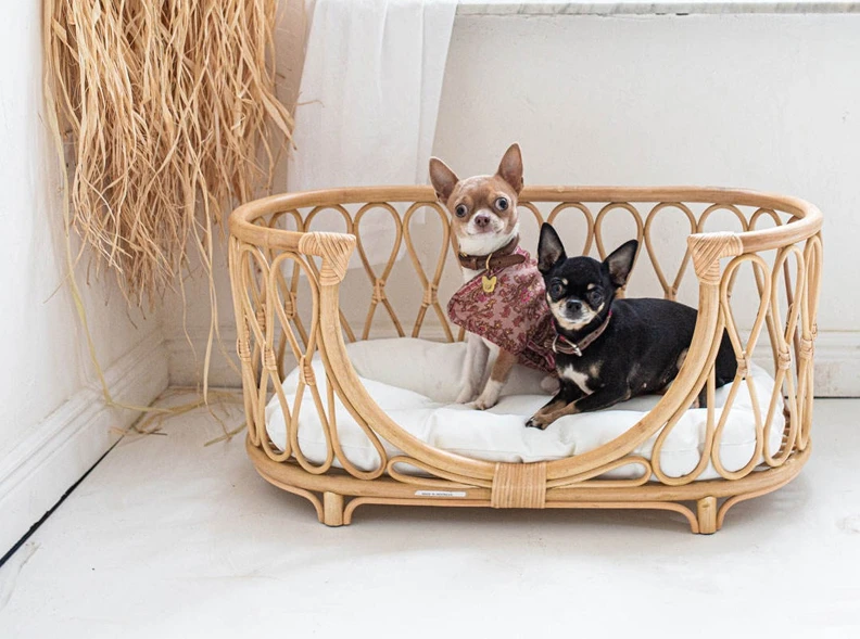 Pet Summer Vine Weaving Cool Bed Luxury Cat Nest Chai Dog Bed