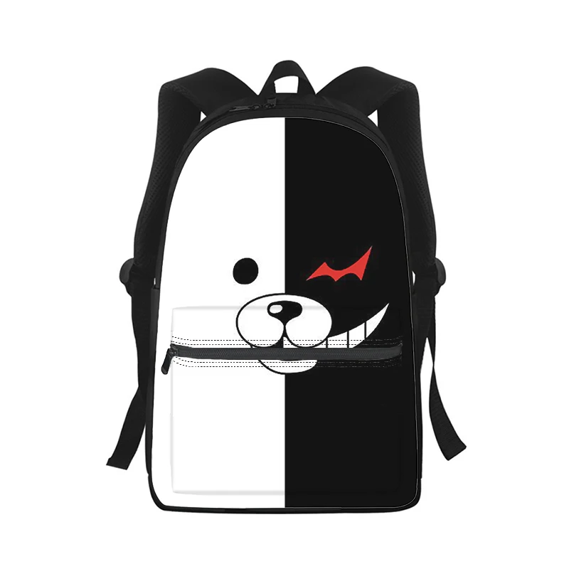 Danganronpa Monokuma Anime Mochila para Homens e Mulheres, 3D Print, Bolsa de Escola Estudantil, Mochila Laptop, Kids Travel Shoulder Bag, Moda