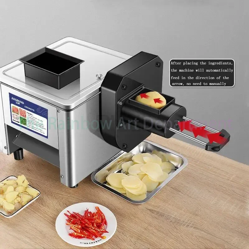 

Meat Slicer Machine Commercial Home Meat Grinder Automatic Fish Cutter Onion Vegetable Cutter Fillet Shredded Slicer