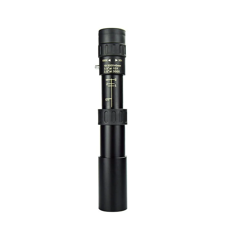 All-metal 10-300x40 Continuous Variable Magnification High Definition BAK4 All-optical Monocular Mobile Phone Camera Telescope