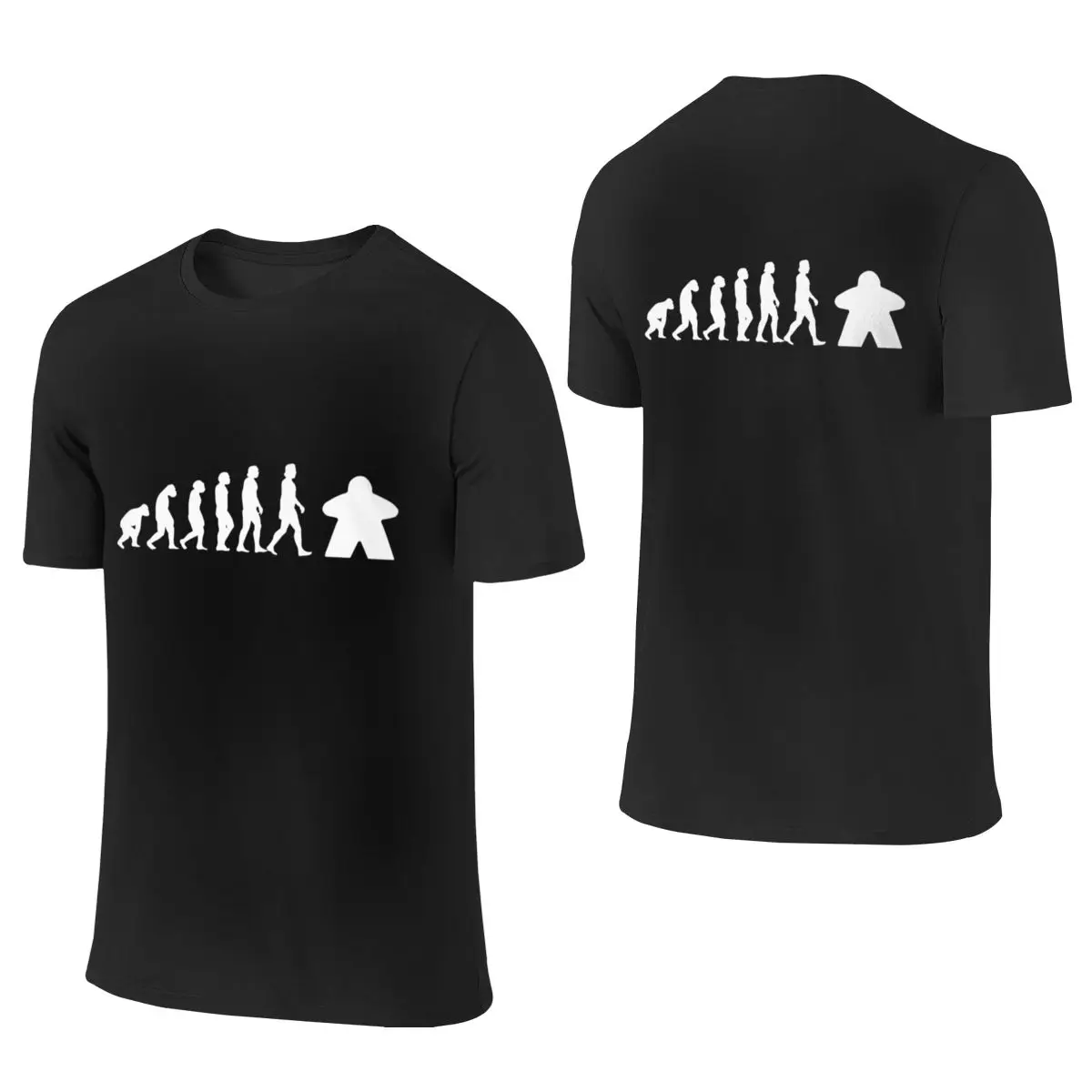 Board Gamer Evolution - T-shirt réversible et lisse pour jeux de société, style Salt-Style Vibe, couleur unie