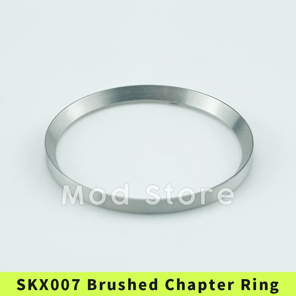 Anillo de acero inoxidable con acabado cepillado, sin marcar, plata, SKX007/SKX009/SRPD, novedad