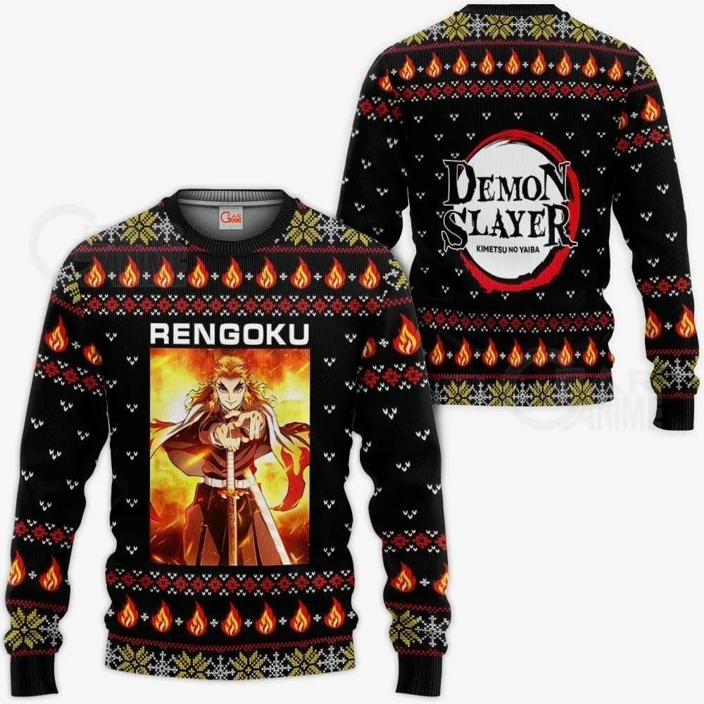 25/26Nieuwe Anime Bandai Devil Killer Series Kerst Lelijk Schattig Straat Plus Size Mannen en Vrouwen Herfst/Winter Nieuwe Ronde Hals Hoodie